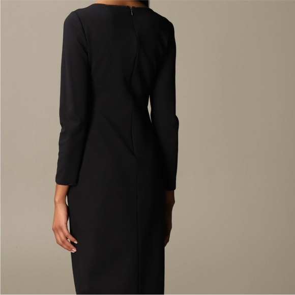 Emporio Armani Elegant Black midi Sleeve Dress Audrey Hepburn - Picture 5 of 16